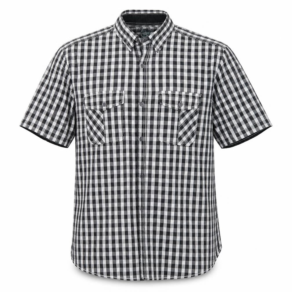 matal Mens White Check   Button-Up Size XL