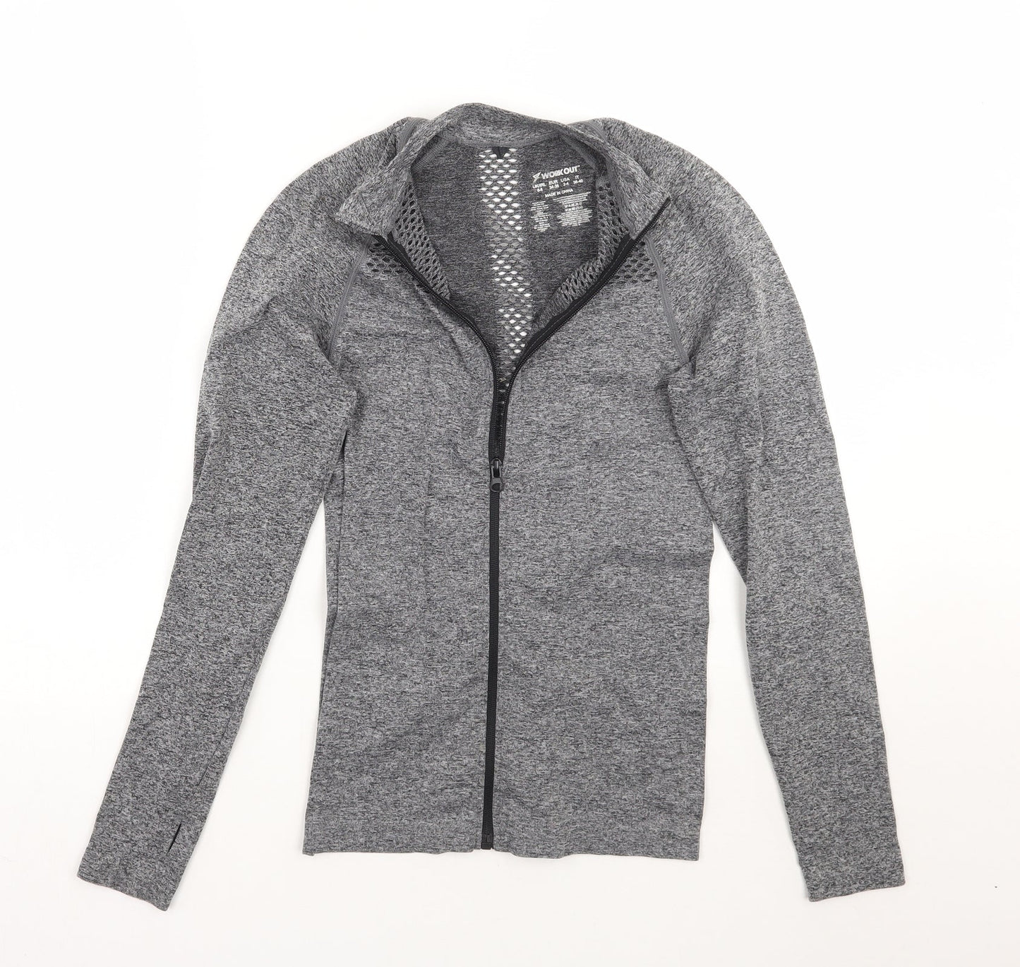 Work out Womens Grey   Jacket Coat Size 6