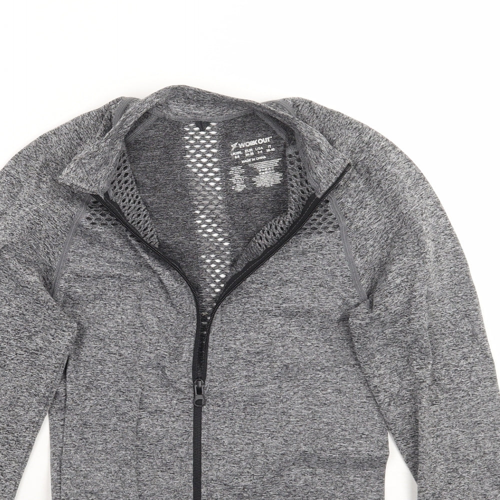 Work out Womens Grey   Jacket Coat Size 6