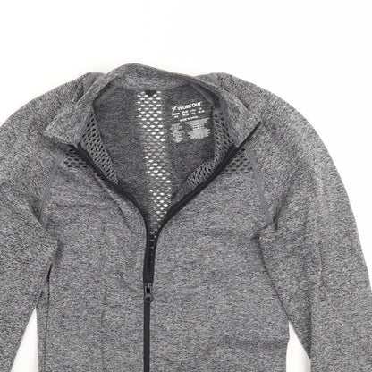 WorkOut Womens Grey   Jacket Coat Size 6