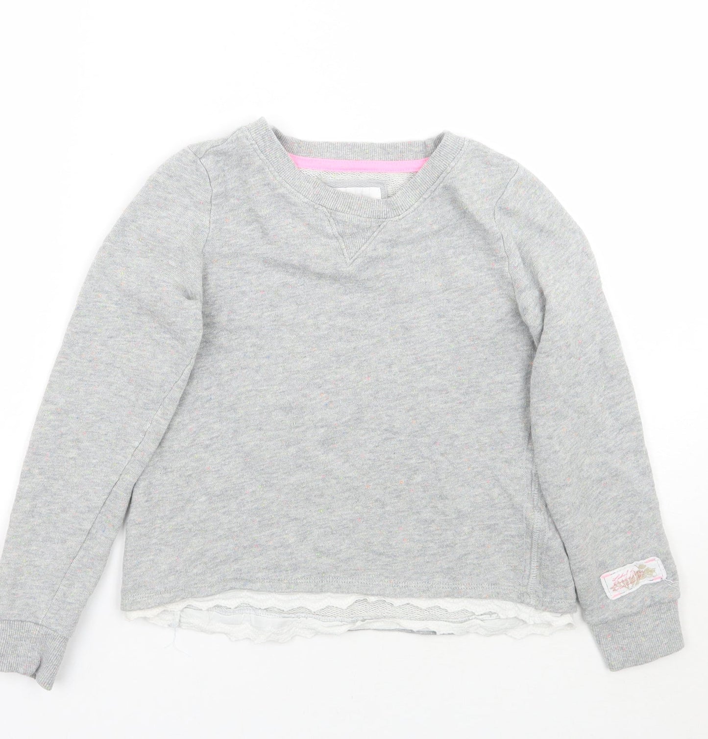 H&M Girls Grey   Pullover Jumper Size 9 Years