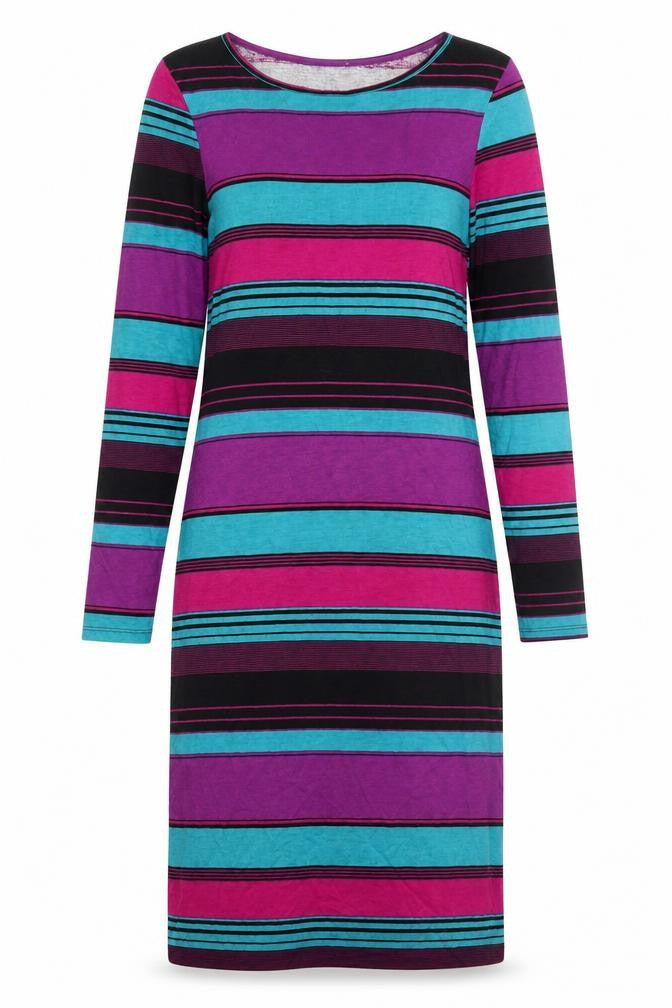 Preworn Womens Black Striped  A-Line  Size 8