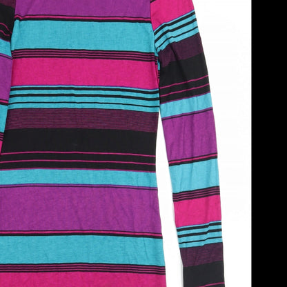 Womens Black Striped  A-Line  Size 8