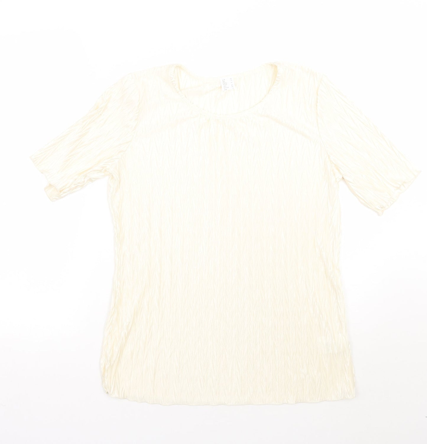 Preworn Womens Ivory   Basic T-Shirt Size 12