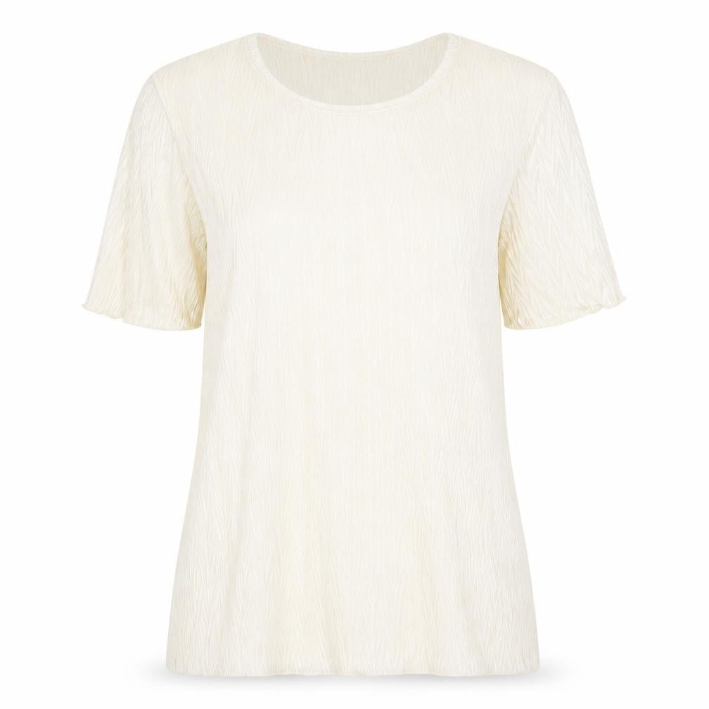 Preworn Womens Ivory   Basic T-Shirt Size 12