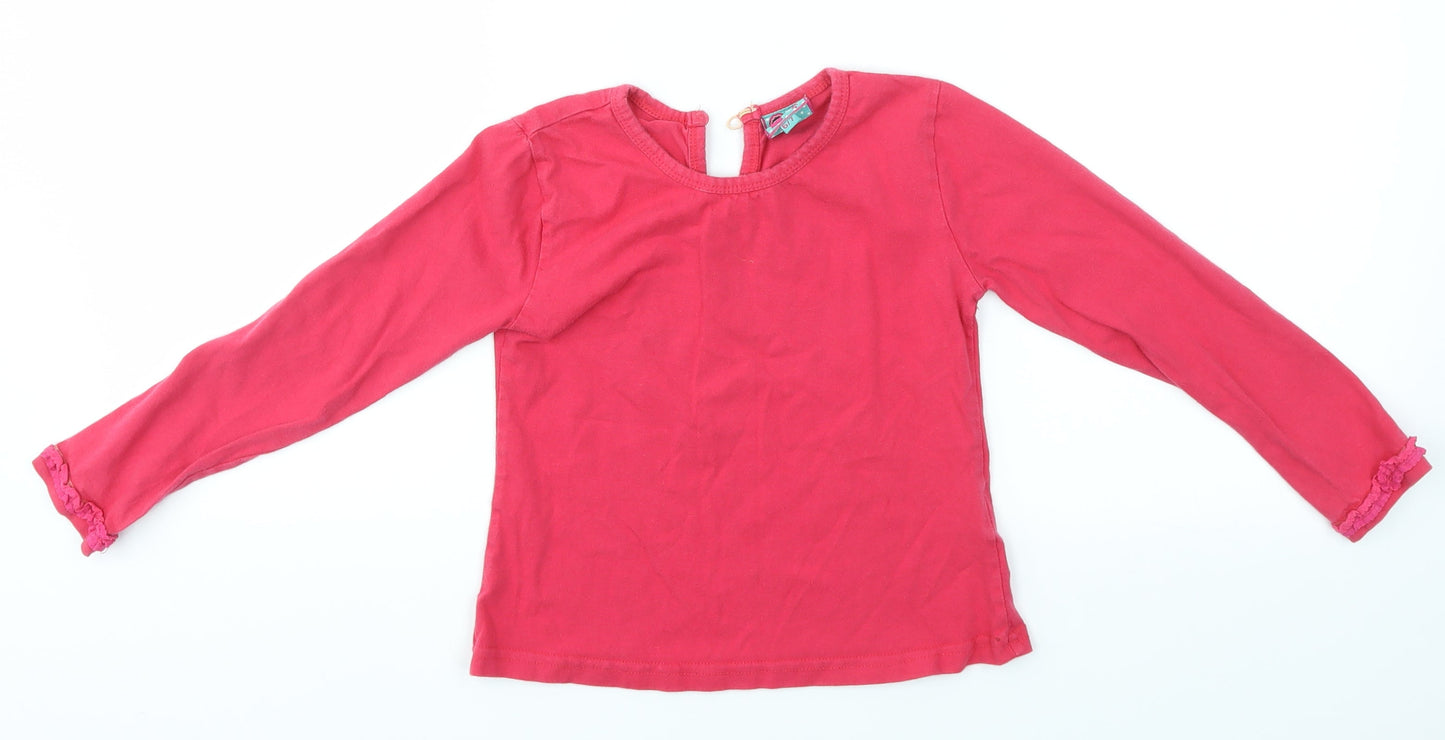 UTTAM KIDS Girls Pink   Basic T-Shirt Size 6-7 Years