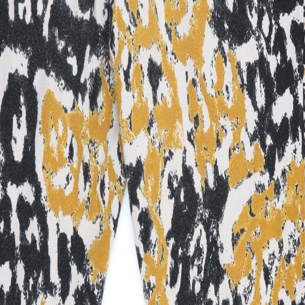 Logo Womens Gold Animal Print  Jegging Leggings Size 2XS L27 in
