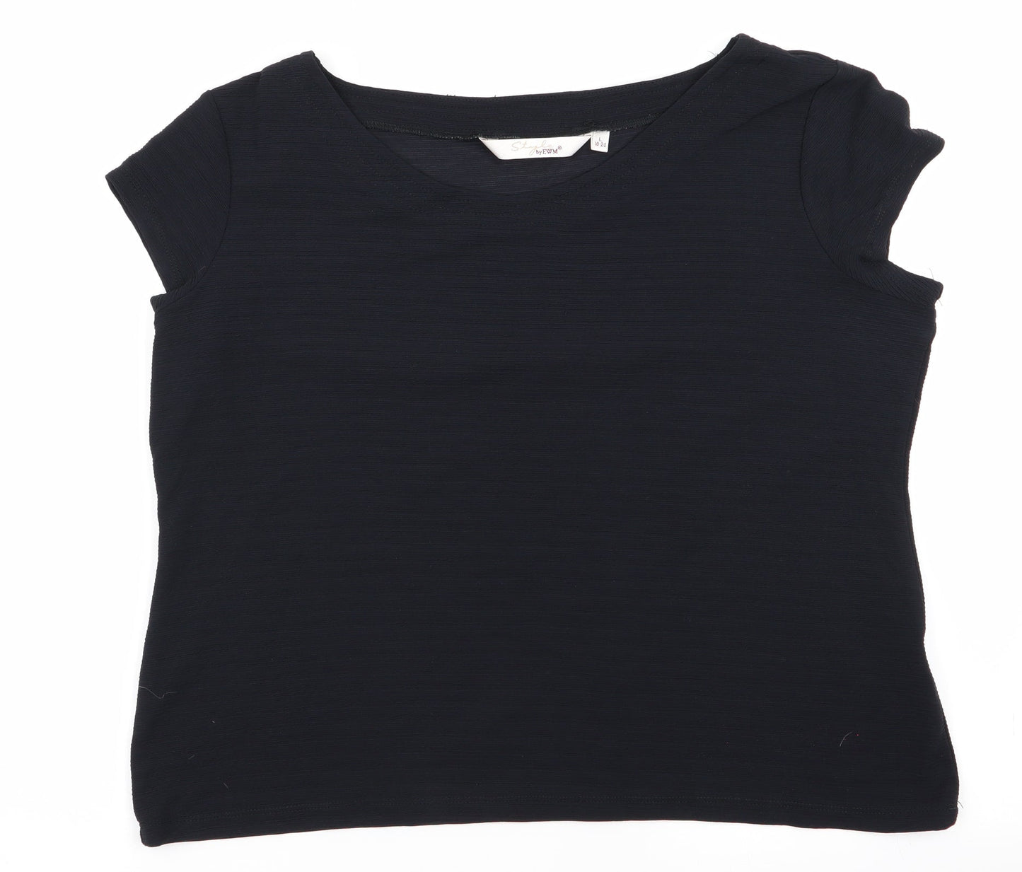 Style by EWM Womens Black   Tunic T-Shirt Size 18