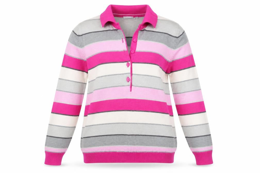 Rabe Womens Pink Striped  Pullover Jumper Size 12
