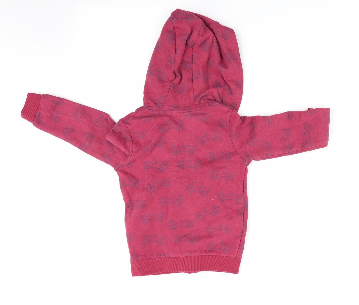 M &Co KIds Boys Brown Geometric  Jacket  Size 18-24 Months  - Car print