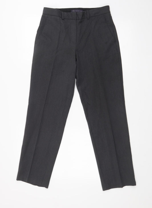 M&S  Womens Grey Animal Print  Trousers  Size 8 L26 in