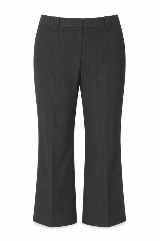 F&F Womens Grey Striped  Trousers  Size 14 L28 in