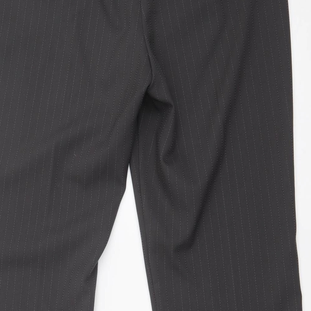F&F Womens Grey Striped  Trousers  Size 14 L28 in
