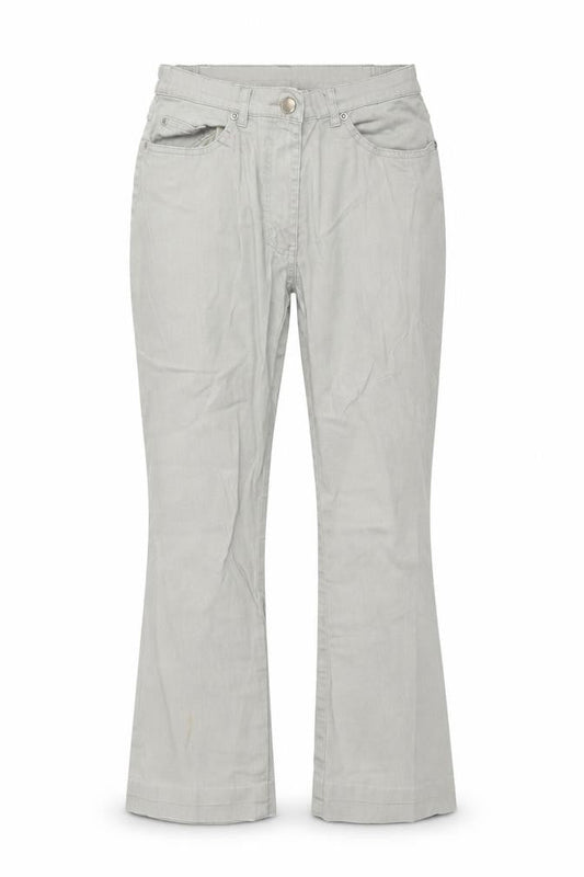 Preworn Womens Grey   Wide-Leg Jeans Size 12 L25 in