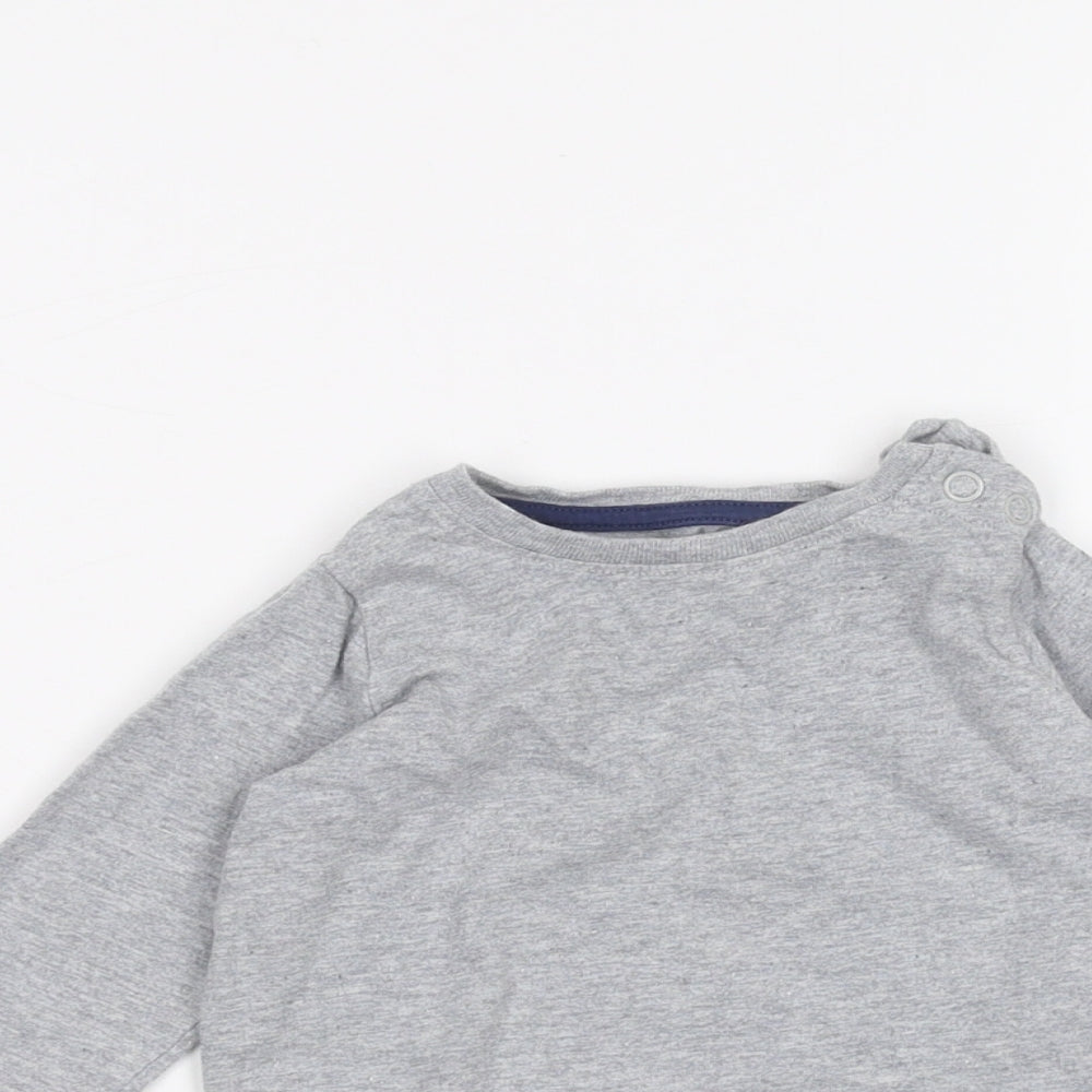 Baby Boden Baby Grey   Basic T-Shirt Size 3-6 Months