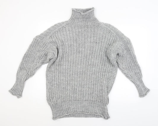 Preworn Womens Grey Striped  Pullover Jumper