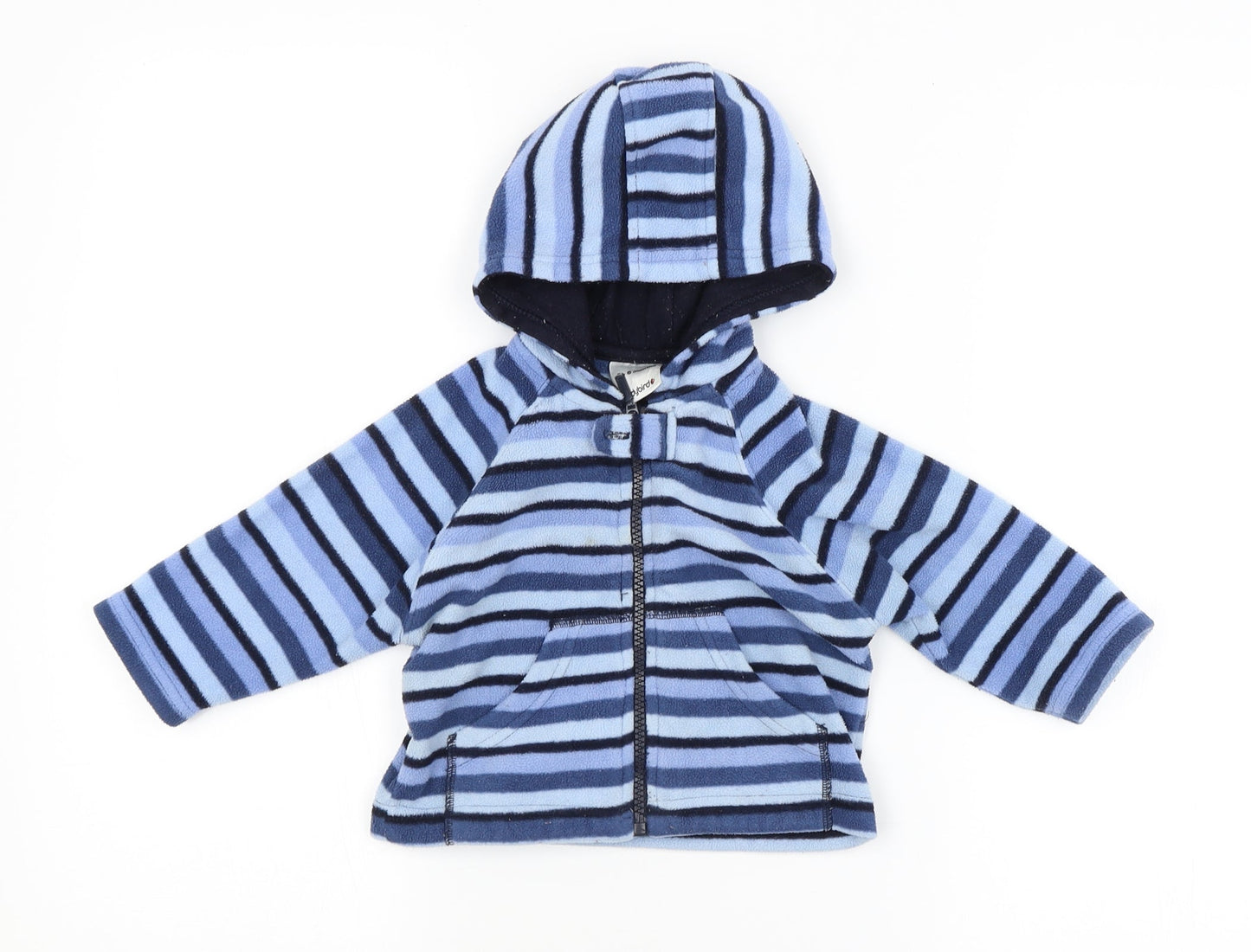 Ladybird Baby Blue Striped  Basic Coat Coat Size 3-6 Months