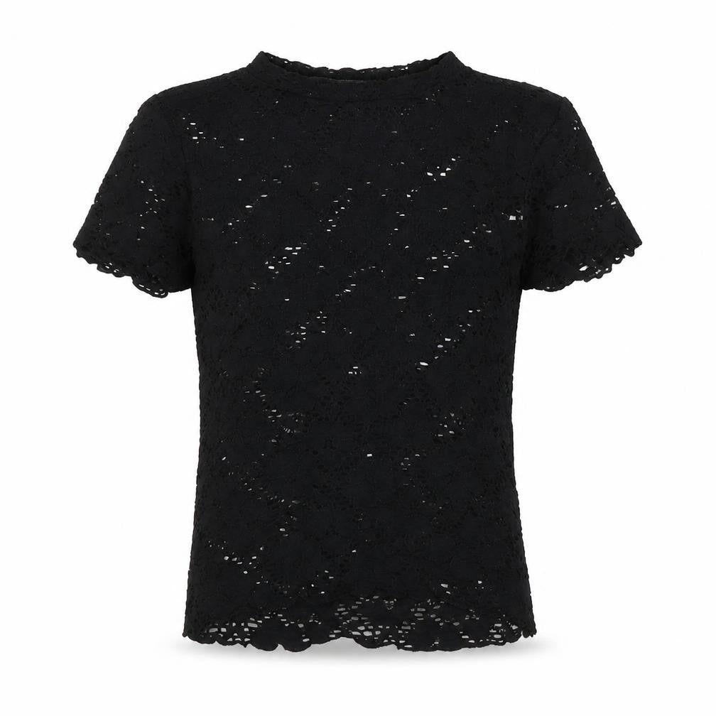Bershka Womens Black Floral  Basic Blouse Size XS