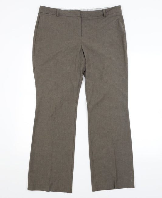 M&S Womens Grey   Trousers  Size 14 L28 in