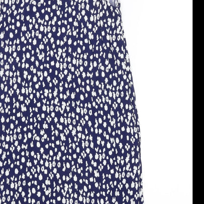 YERSE Womens Blue Floral  Basic Blouse Size S