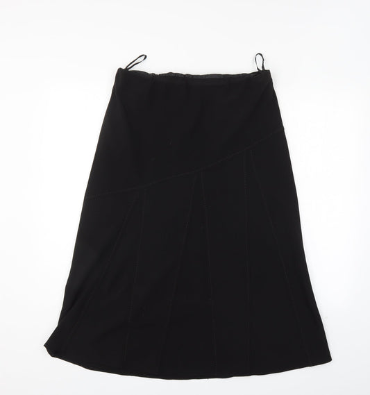 Janique Womens Black   A-Line Skirt Size 14