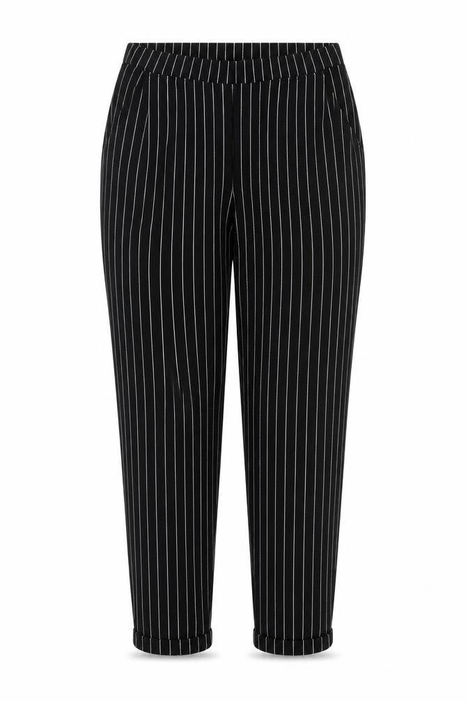 Divided Womens Black Striped  Trousers  Size M L25 in