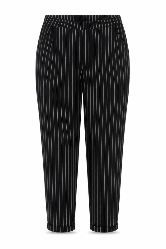 Divided Womens Black Striped  Trousers  Size M L25 in