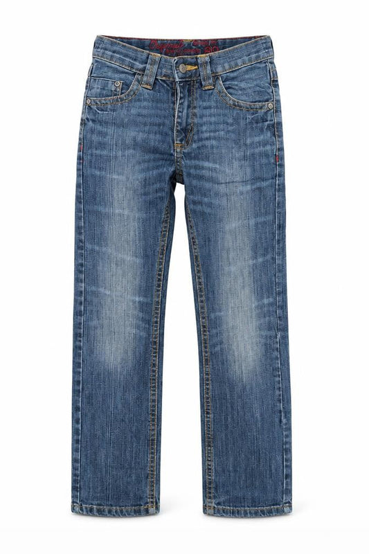 Front view of Next boys’ blue skinny jeans, size 9, months