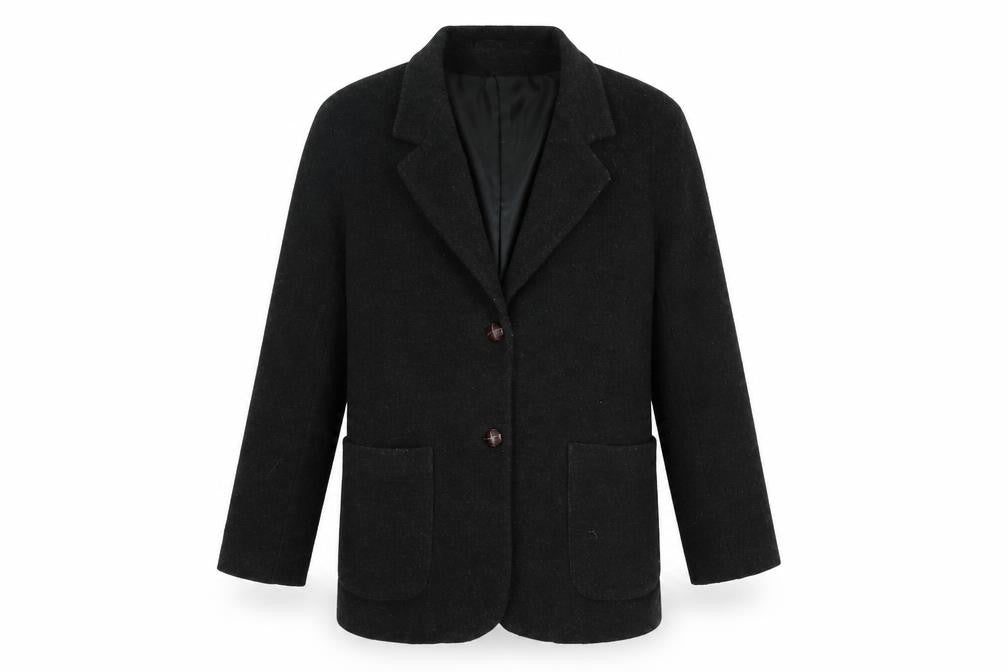 Preworn Womens Grey   Pea Coat Blazer Size 12