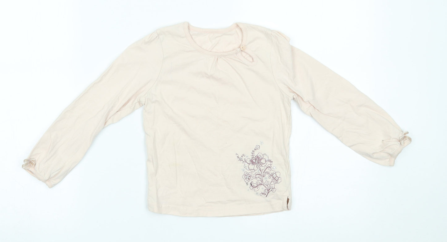 Mothercare Girls Pink   Basic T-Shirt Size 4-5 Years