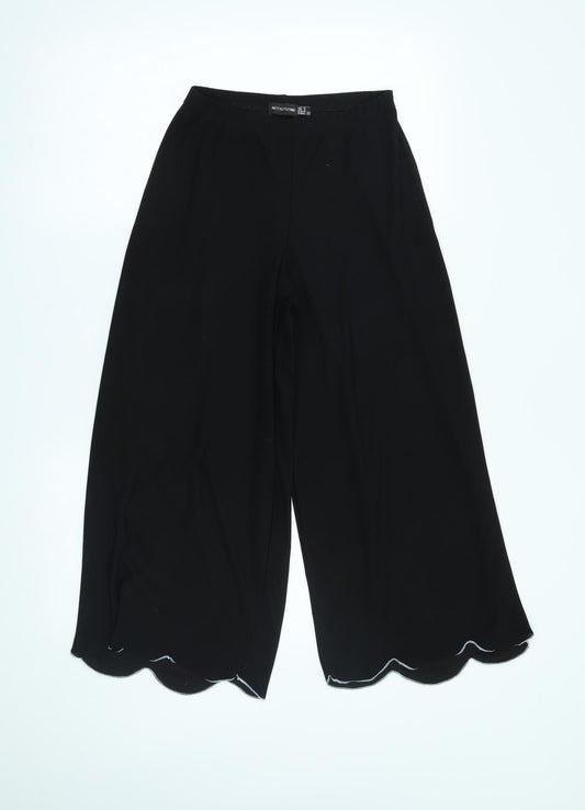 PRETTYLITTLETHING Womens Black   Capri Trousers Size 6 L22 in