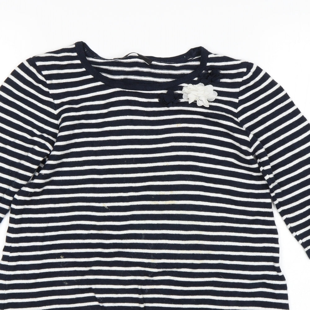 George Girls Multicoloured Striped  Jumper Dress  Size 7-8 Years