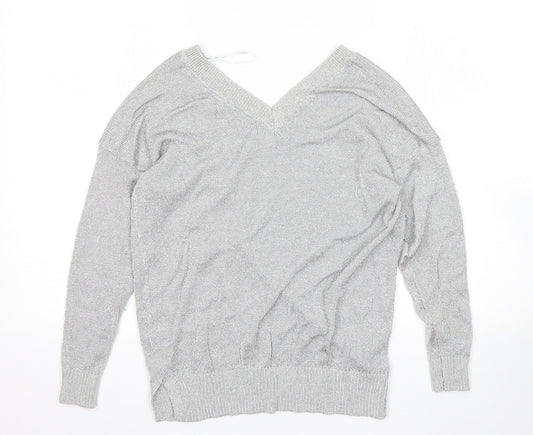 Topshop Womens Silver   Pullover Jumper Size 6