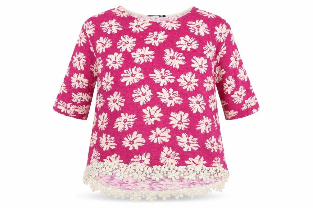 George Womens Pink Floral  Pullover Jumper Size 12