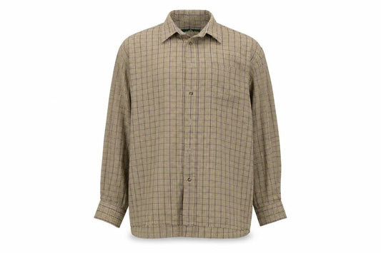 Greenwoods Mens Beige Check   Button-Up Size L