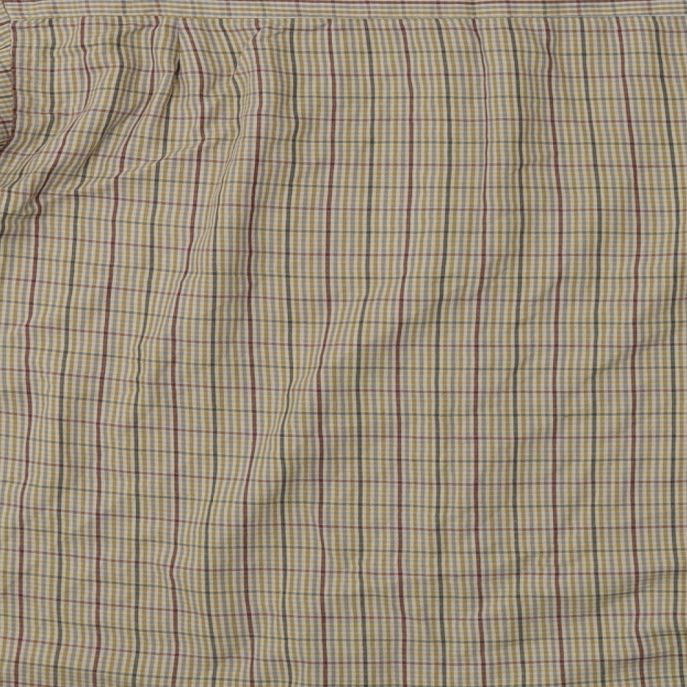 Greenwoods Mens Beige Check   Button-Up Size L