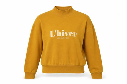 H&M Womens Yellow   Pullover Sweatshirt Size XS