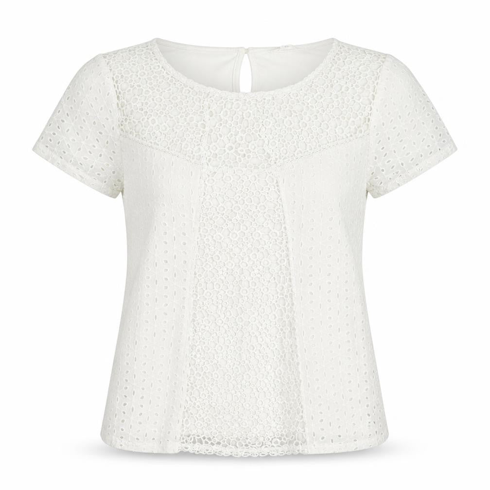 Adiva Naturals Womens White   Basic T-Shirt Size M