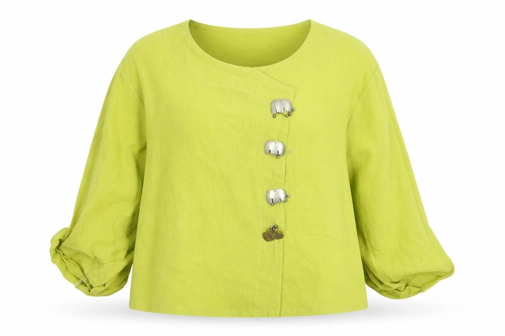 Miss Von Daring Womens Green   Jacket Blazer Size L