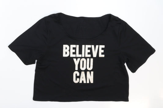 Preworn Womens Black   Cropped T-Shirt Size S