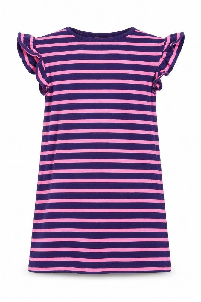 M&Co Girls Multicoloured Striped  T-Shirt Dress  Size 3-4 Years