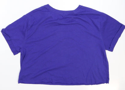 Preworn Womens Blue   Ringer T-Shirt Size L