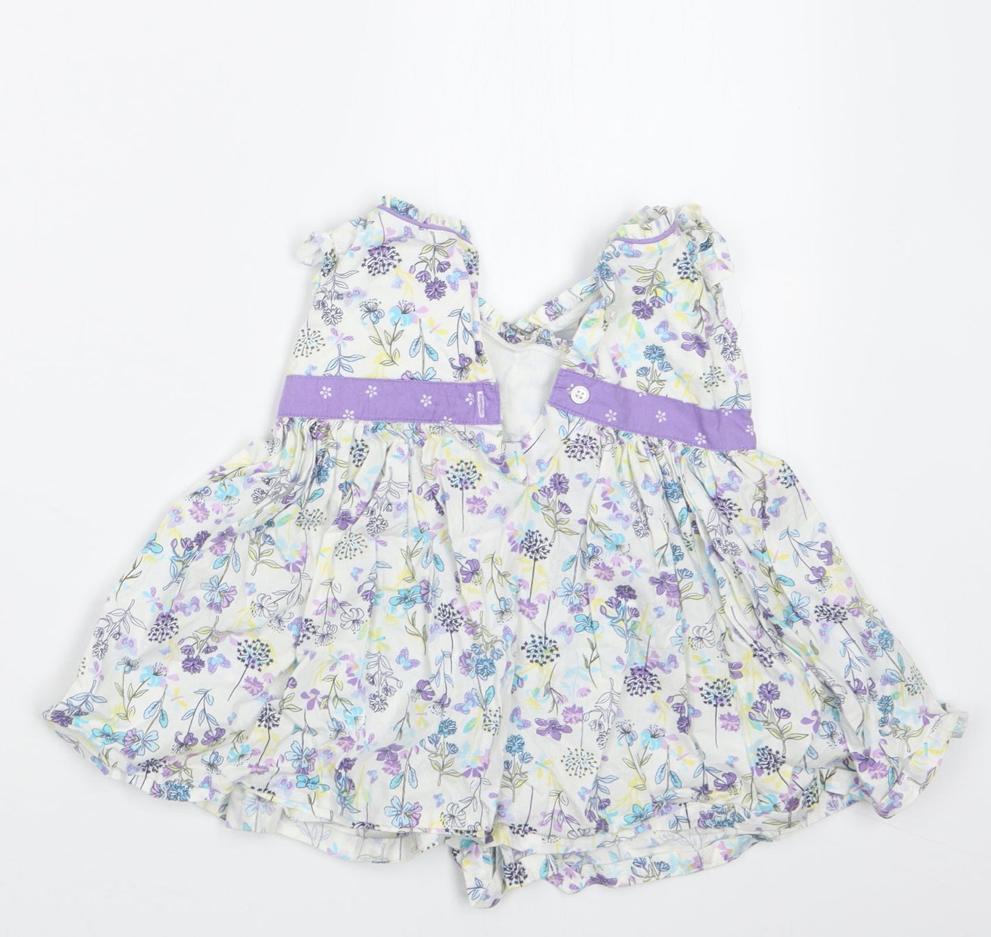 Pumpkin Patch Girls Purple Floral  T-Shirt Dress  Size 3-6 Months