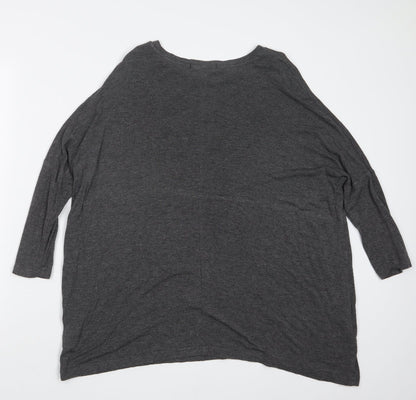 Back view of Atmosphere women’s grey basic t-shirt, size UK 8