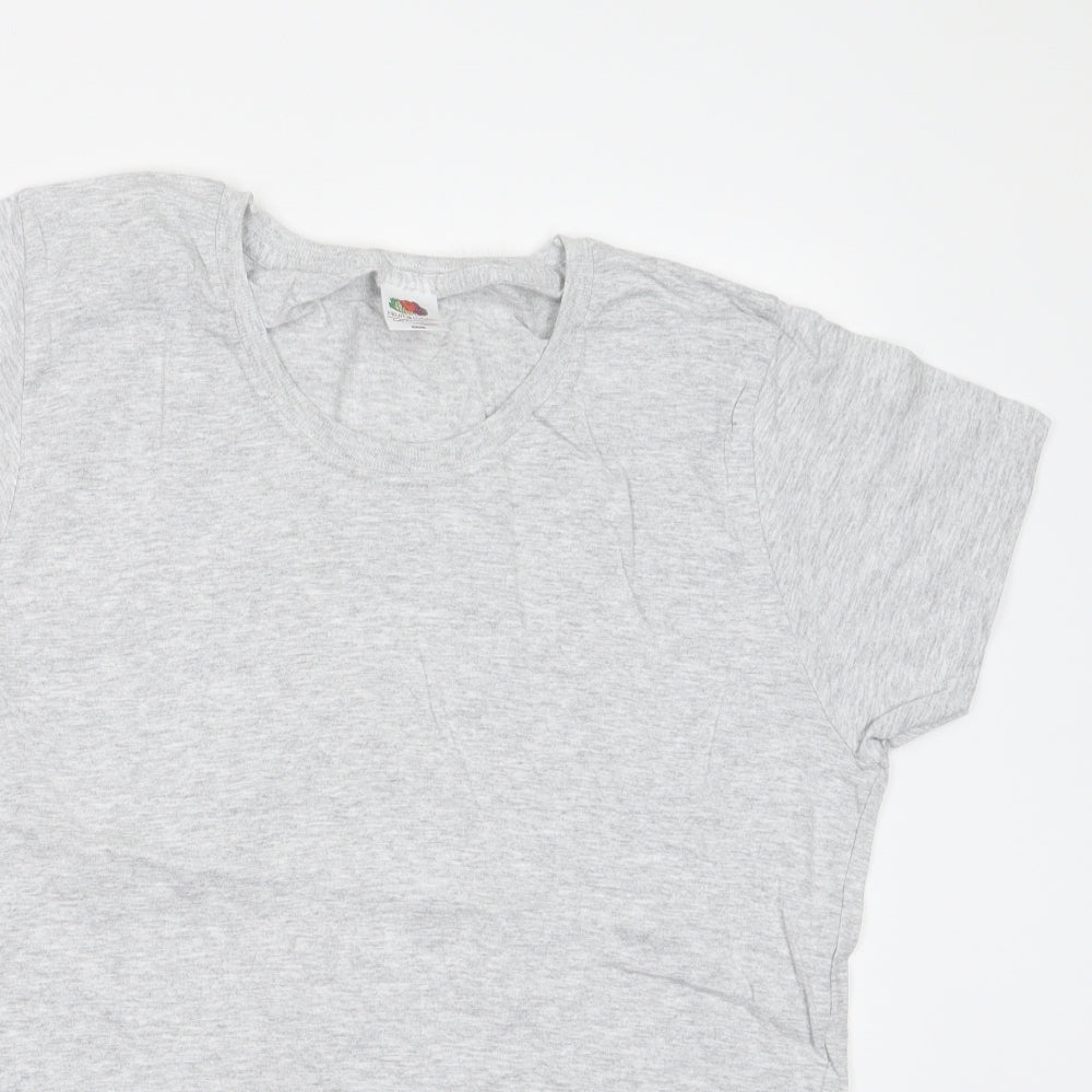 Fruit of the Loom Womens Grey   Basic T-Shirt Size 2XL