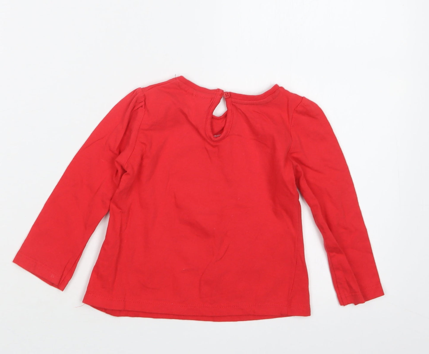 So Cute Girls Red   Basic T-Shirt Size 12-18 Months  - Christmas