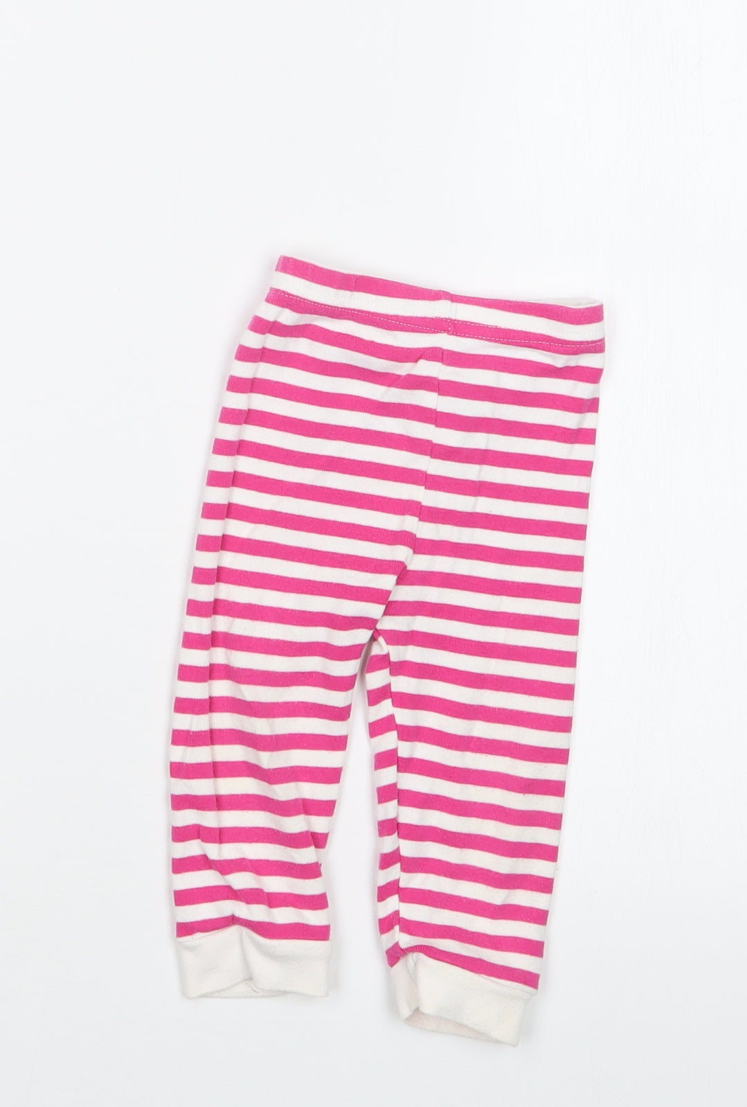 Mothercarep Girls Pink Striped  Capri Trousers Size 6-9 Months