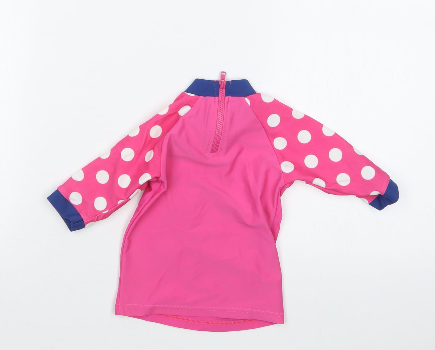 Marks and Spencer Girls Pink Geometric  Basic T-Shirt Size 6-9 Months  - Swimming