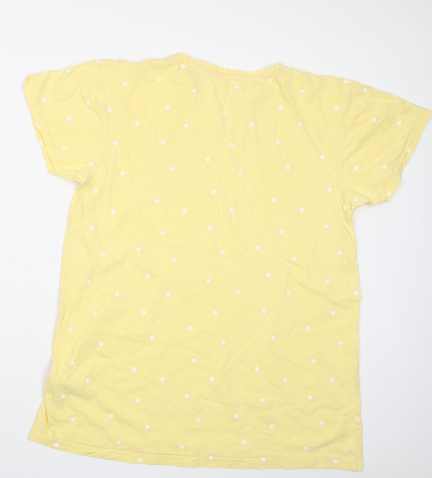 Primark Womens Yellow Geometric  Top Pyjama Top Size 10