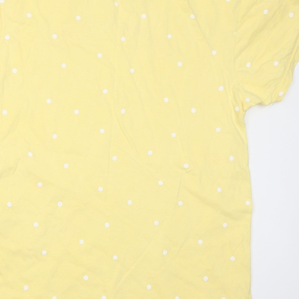 Primark Womens Yellow Geometric  Top Pyjama Top Size 10